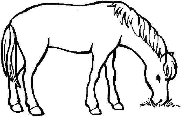 Planse de colorat cu Calul pascand
